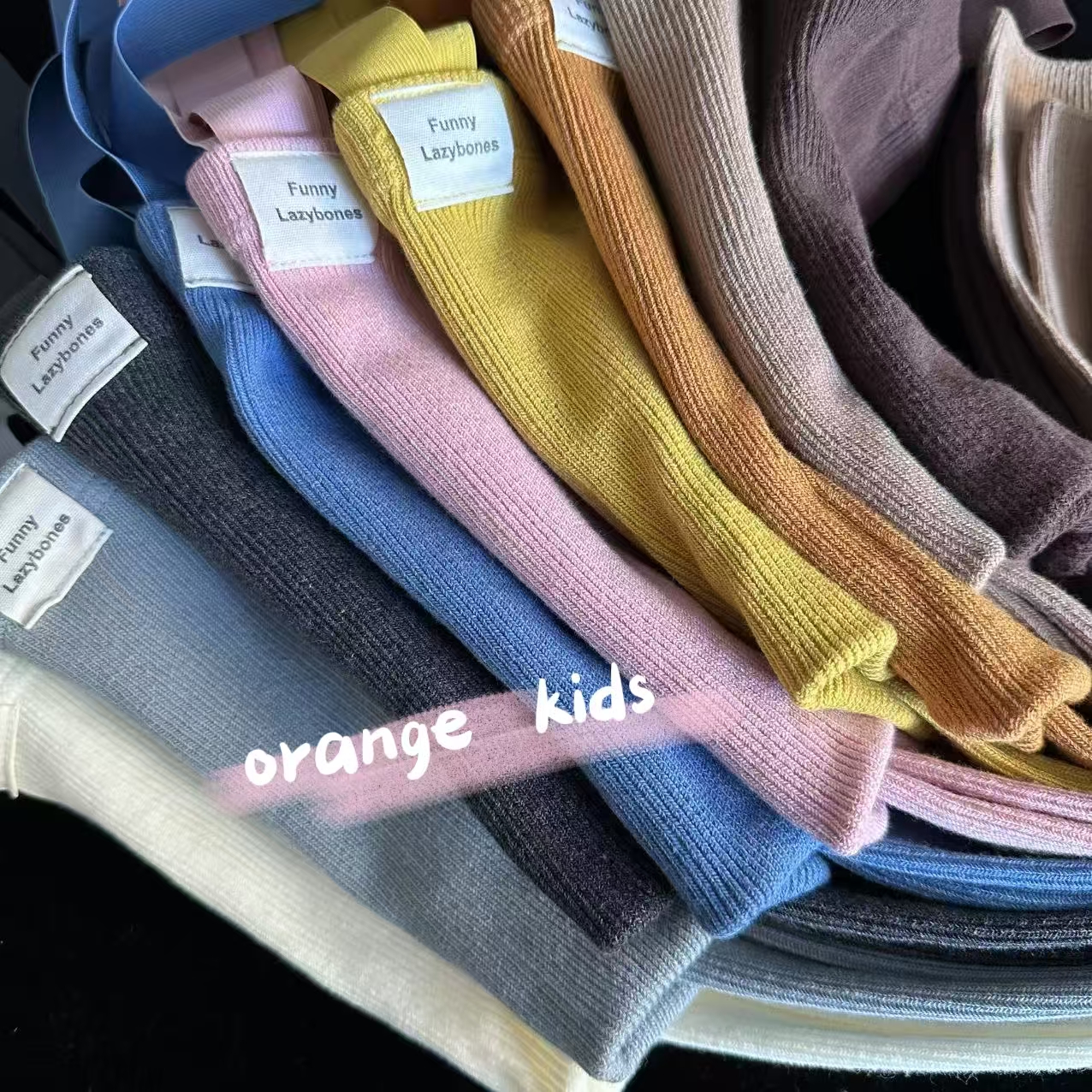 橙子【针织举重裤】宝宝ins风高腰护肚打底裤九分针织背带裤