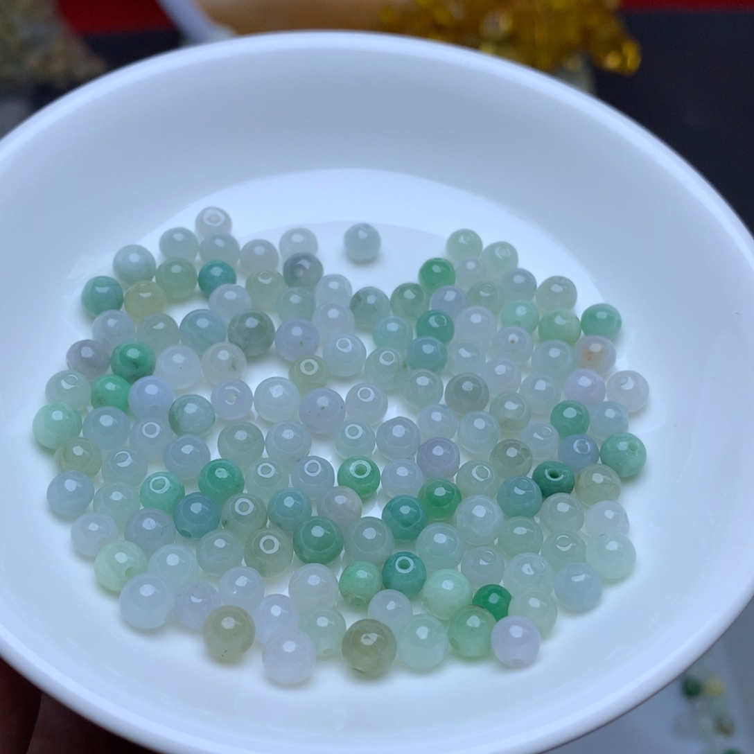 【闪购商品】翡翠手链未镶嵌卡5冰珠子35个
