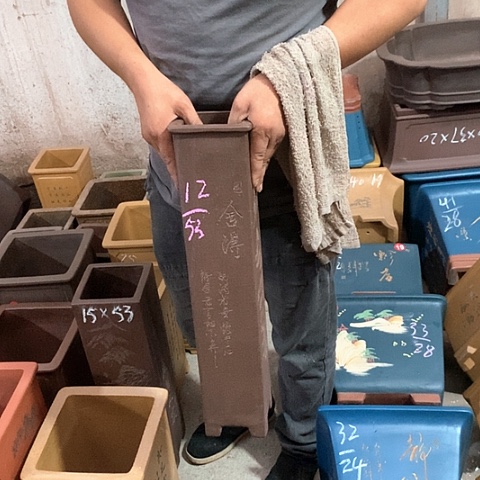 紫砂花盆手工艺品