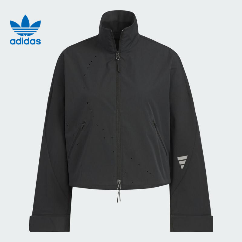 【滔搏联动】adidas阿迪达斯女子FUSTL W WV JKT梭织无帽外套KC2719