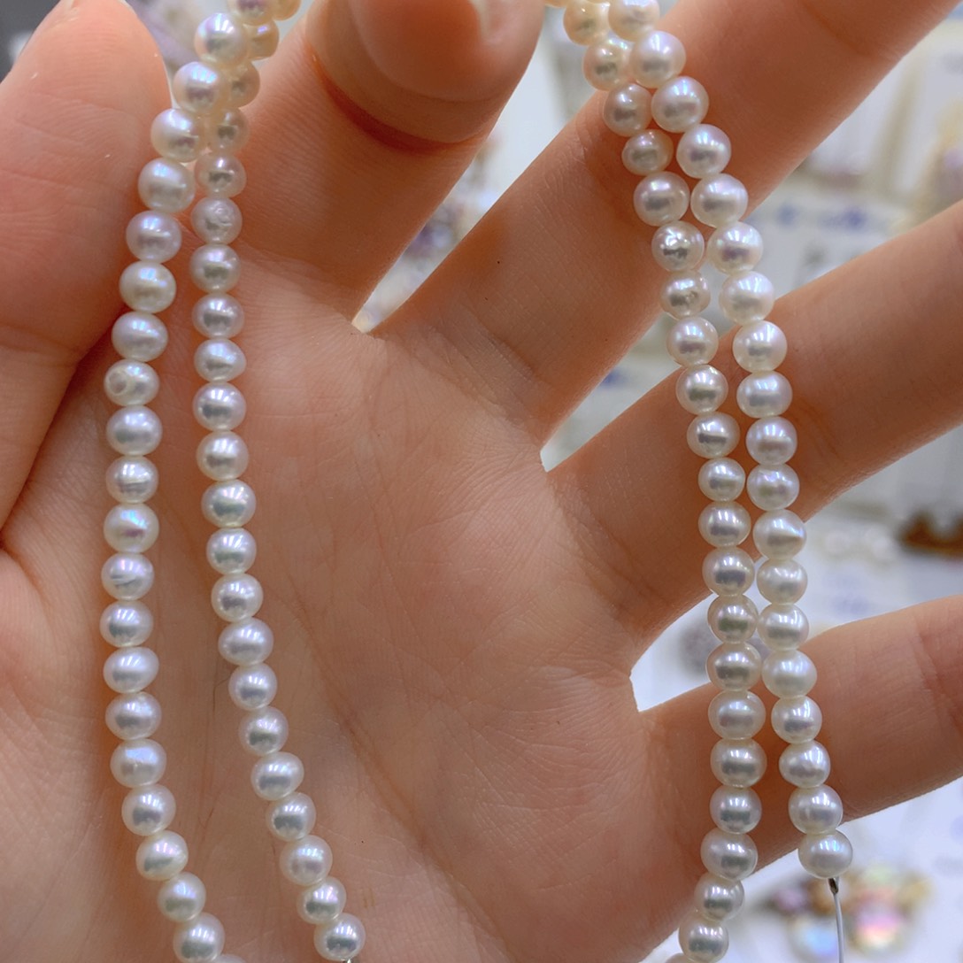 淡水珍珠颈饰银S925镶嵌