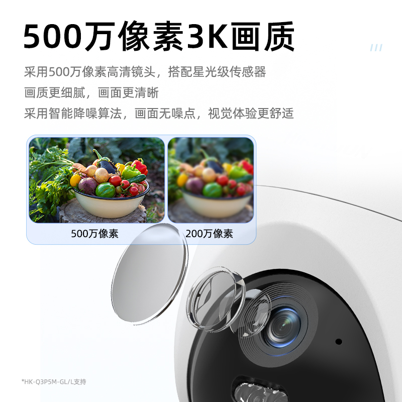 【500W高清单摄】【畅享流量】海康威视新Q3全彩室外防水专业摄像头
