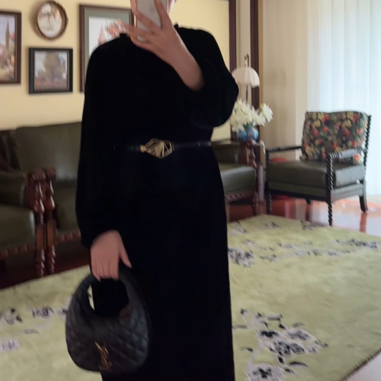 【肖丽丹】新款真丝丝绒连衣裙裙子上架