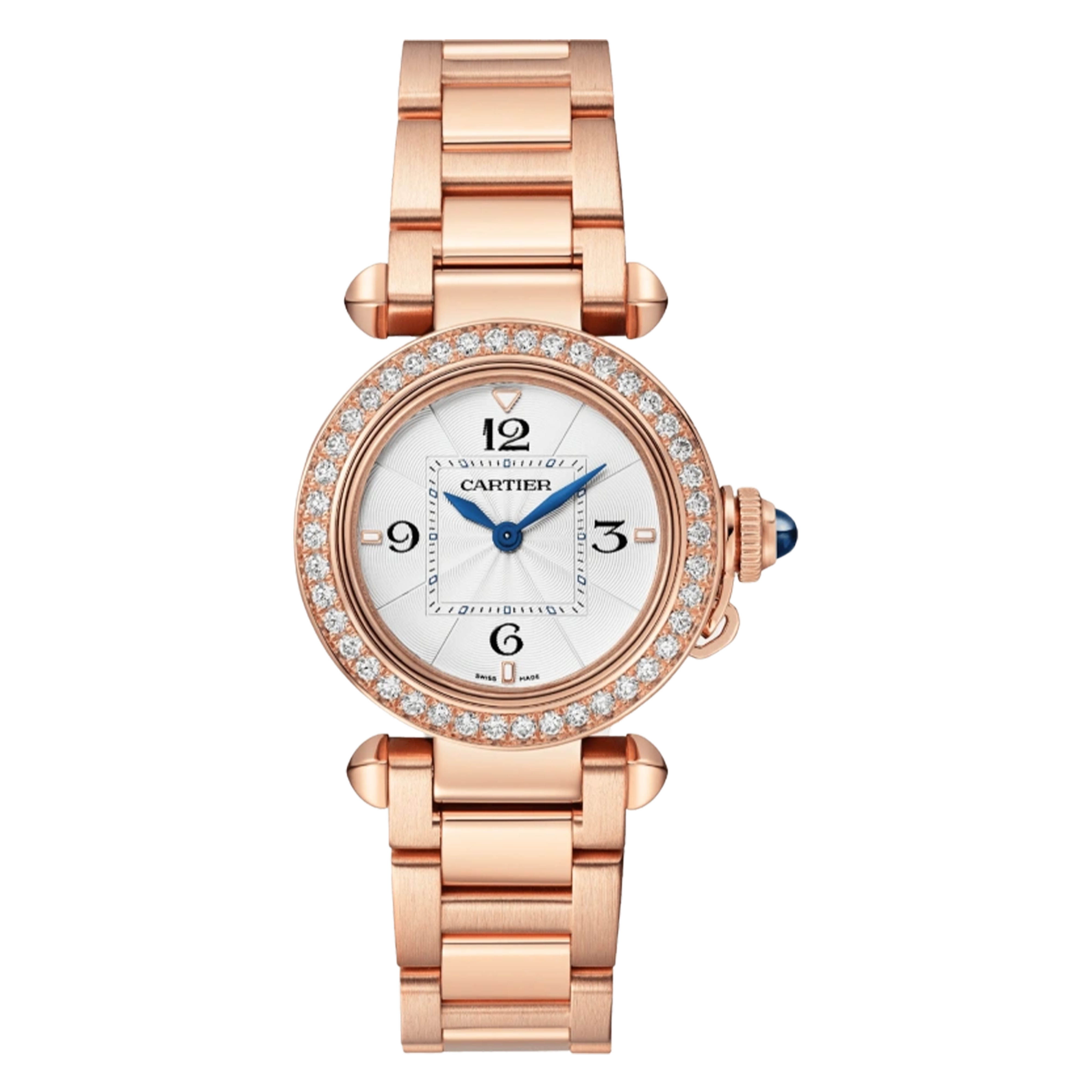 99新 Cartier/卡地亚 /WJPA0018玫瑰金钻圈帕莎/30mm