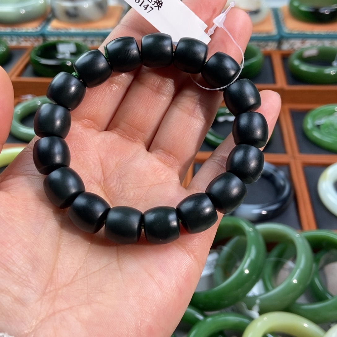 和田玉未镶嵌手链踏青老型10*12