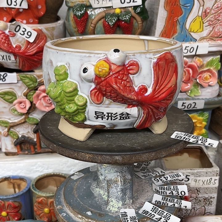 粗陶材质多肉花盆