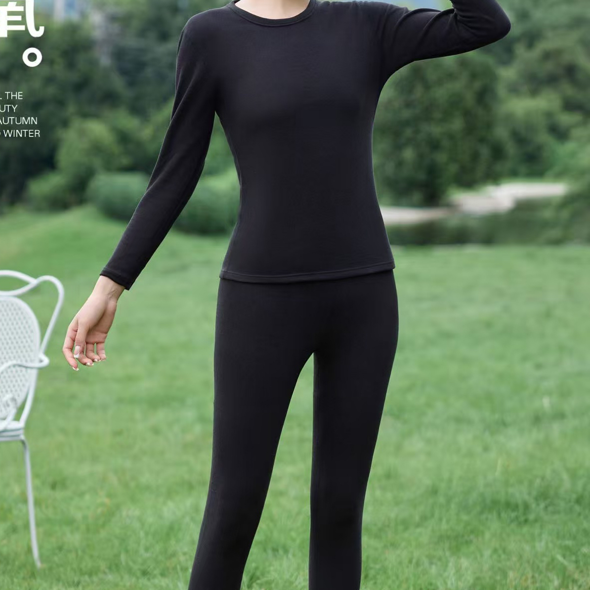 2068【胖小肉推荐】新款女士保暖套装