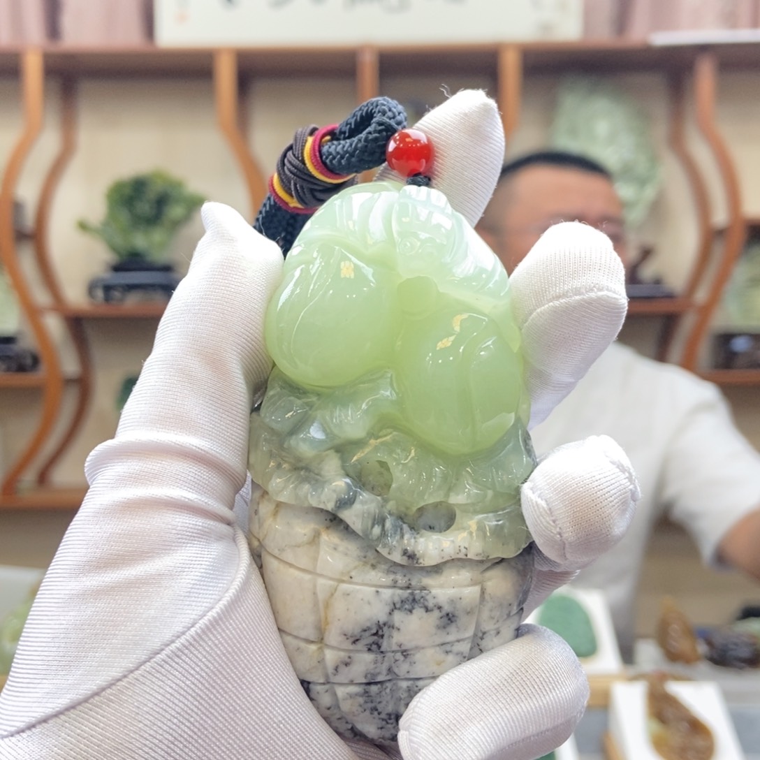 蛇纹石玉未镶嵌手把