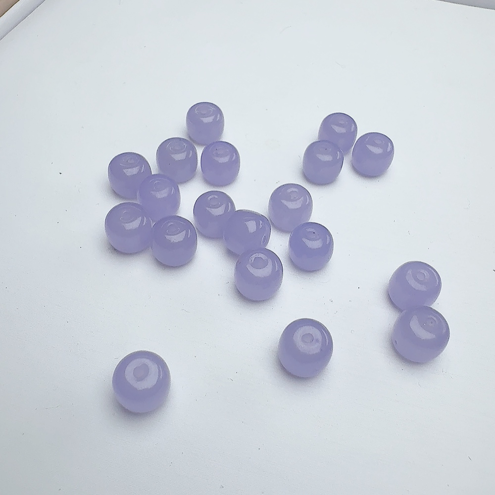 天然缅料A货  茄紫鼓珠单颗 8x7mm左右 发一