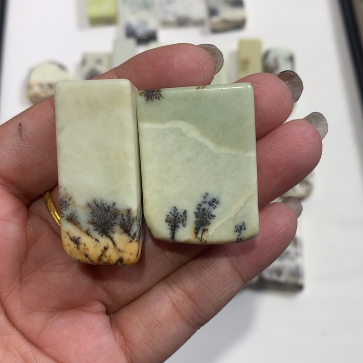 蛇纹石玉未镶嵌颈饰