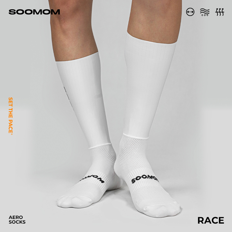 SOOMOM | RACE气动骑行袜防滑透气中长筒自行车公路车男女通用