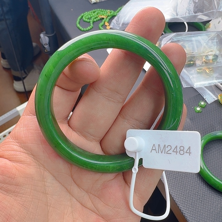 和田玉（碧玉）手镯未镶嵌58