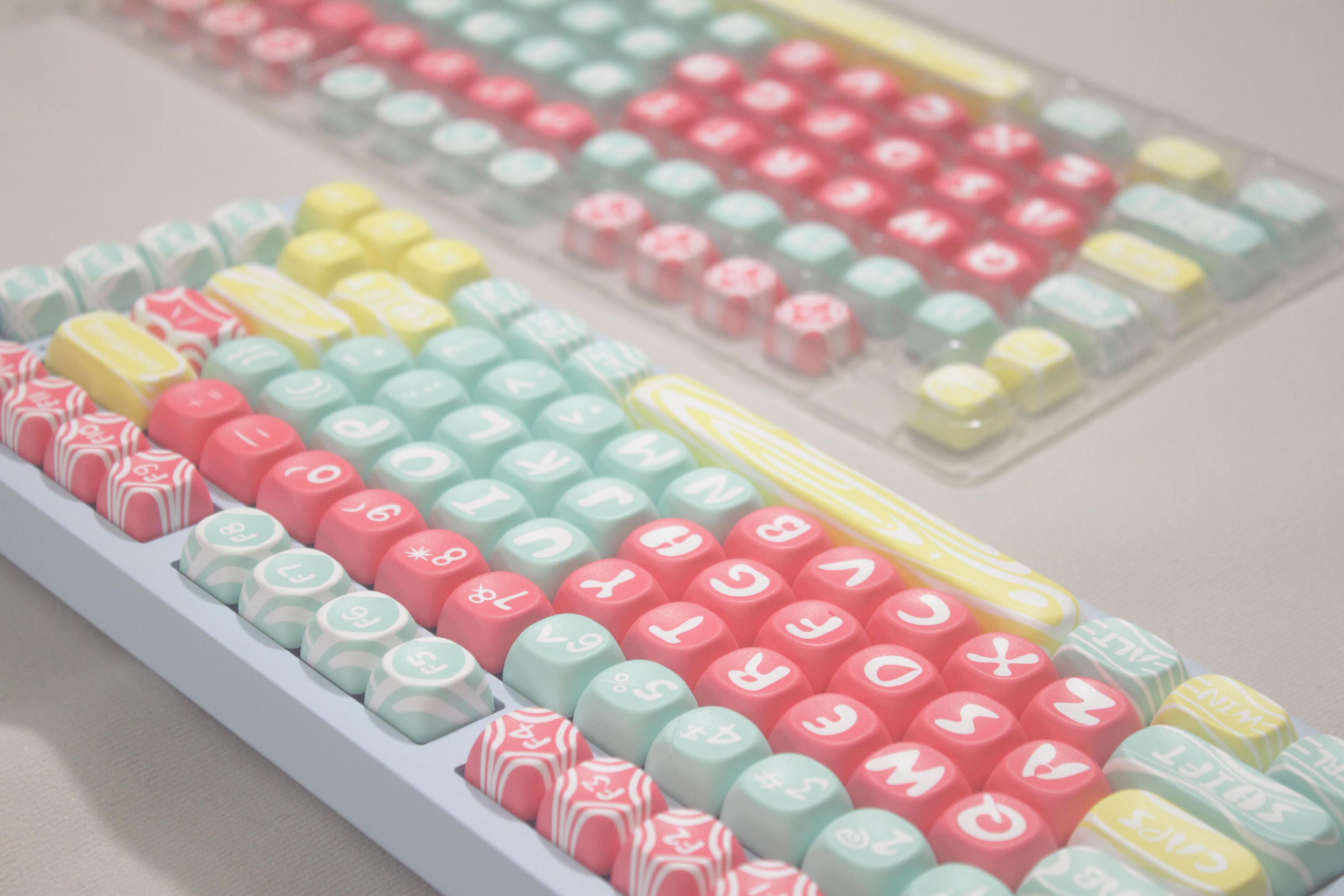 夏日糖果键帽 MOA适配60/64/68/75/87/104热升华PBT键帽 四颗试用