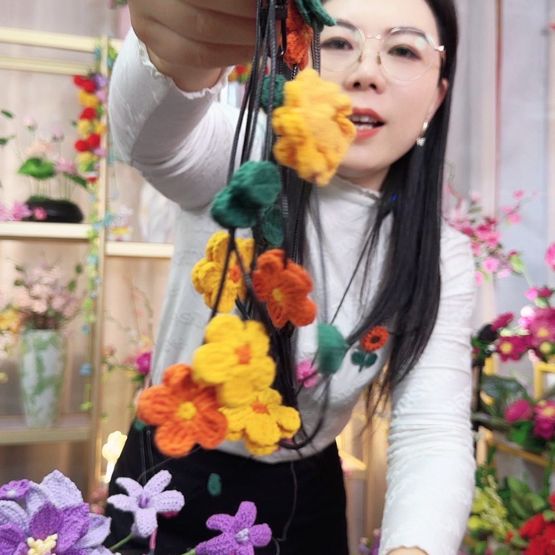 纯手工钩织手工钩织设计长款手机链