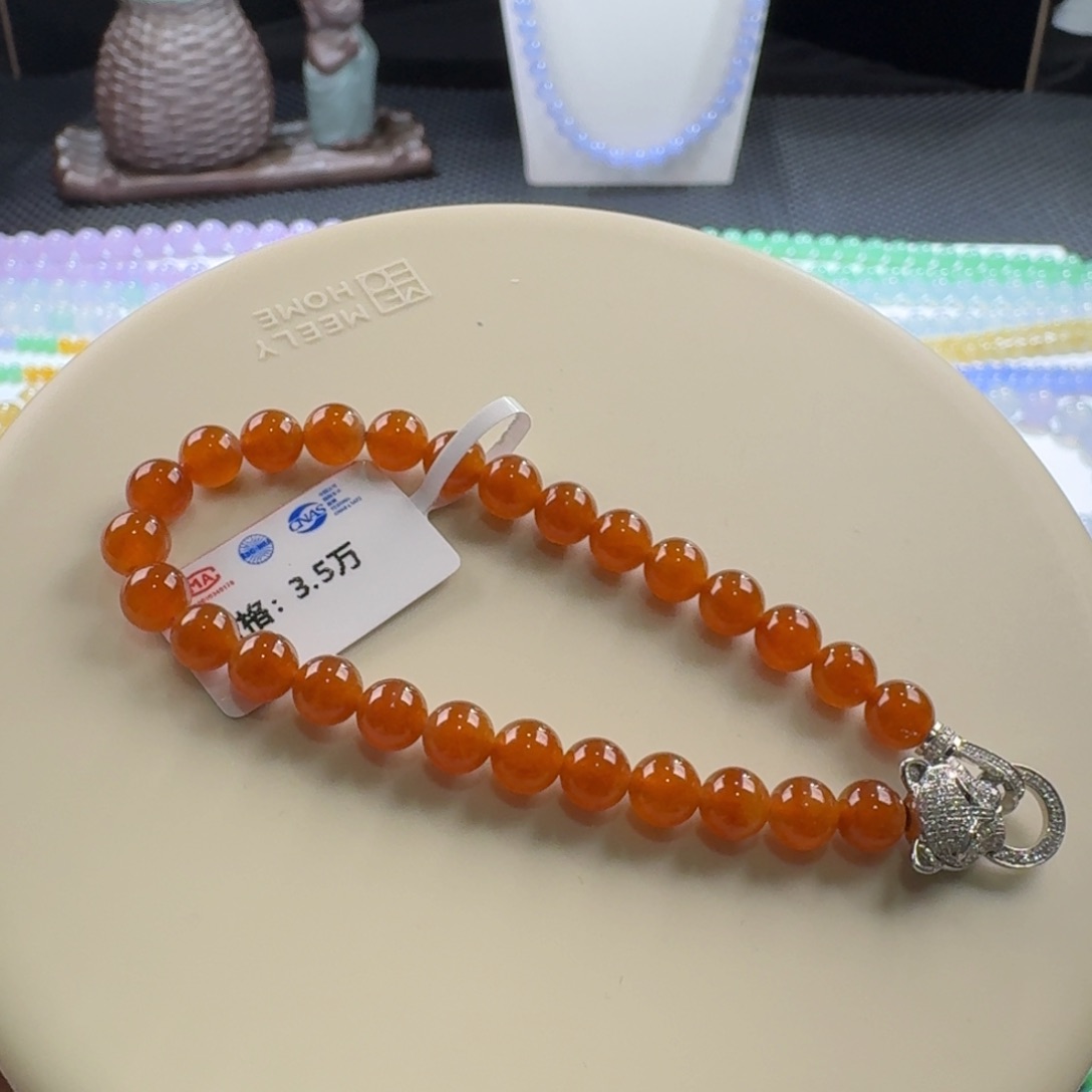 翡翠手链未镶嵌鸿运当头艳丽十足卡6