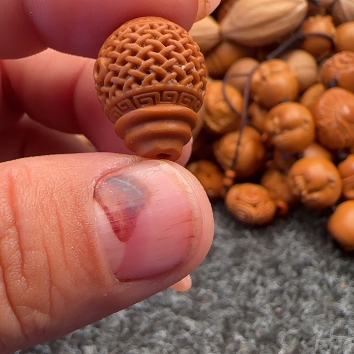 橄榄核手串通**技橄榄核雕工艺单颗