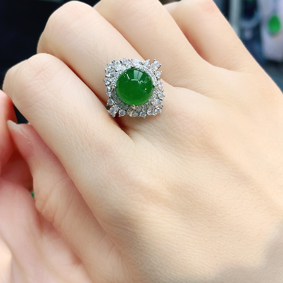 银S925镶嵌戒指玛瑙/玉髓