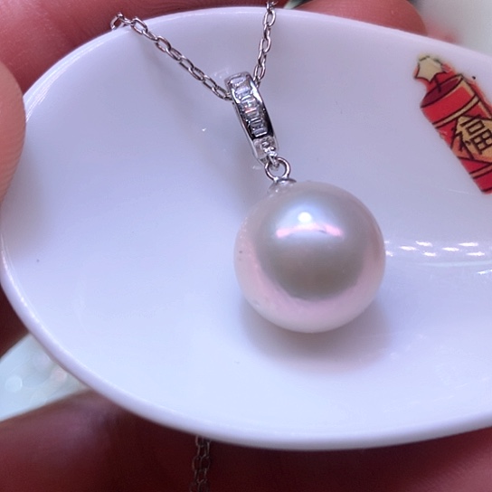 淡水珍珠耳饰银S925镶嵌