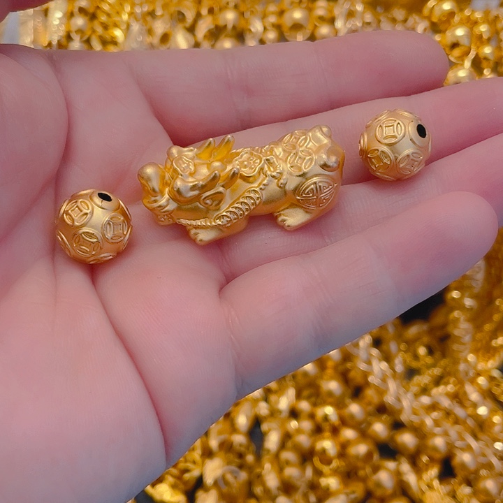 合金合金一个貔貅加两颗14的珠子