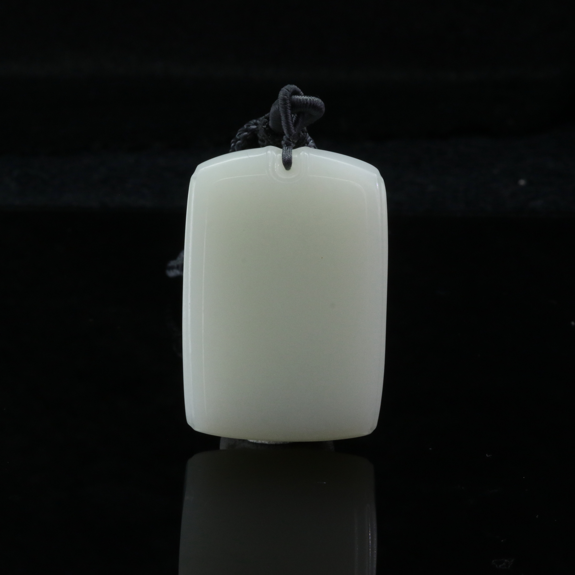 18和田玉羊脂白无事牌/300197上海嘉禾拍卖