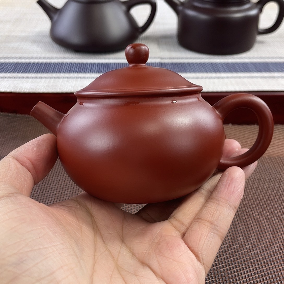 紫砂壶原矿朱泥元宝器型