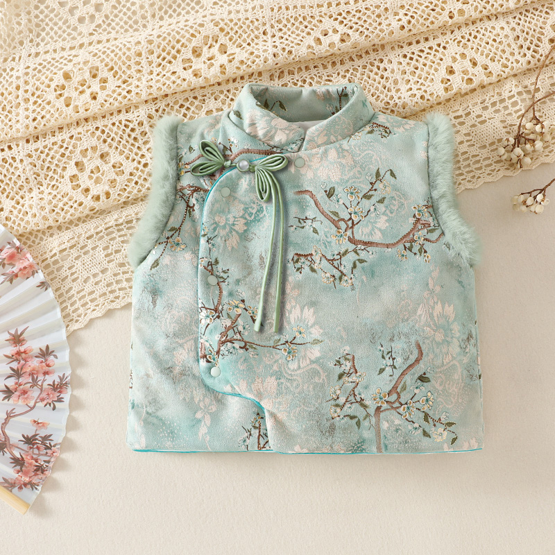 新生婴儿三层保暖马甲春秋外穿宝宝加厚背心儿童小马夹保暖坎肩