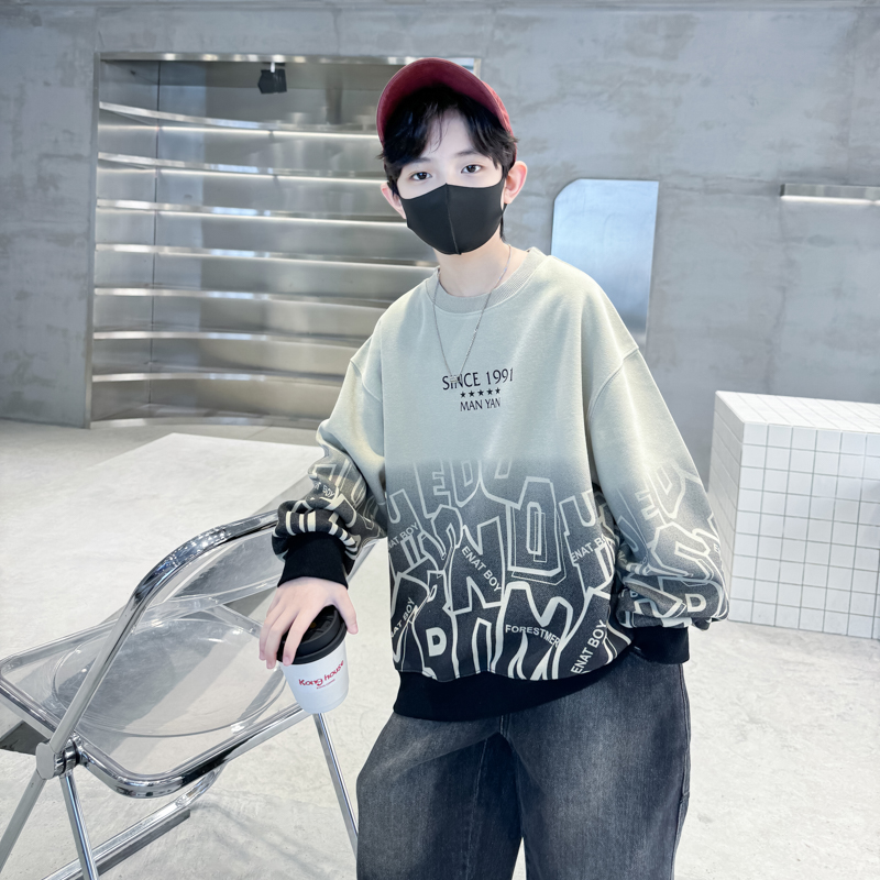 2025新款男童儿童加绒卫衣秋款男孩宝宝衣服爆款帅气炸街痞帅上衣