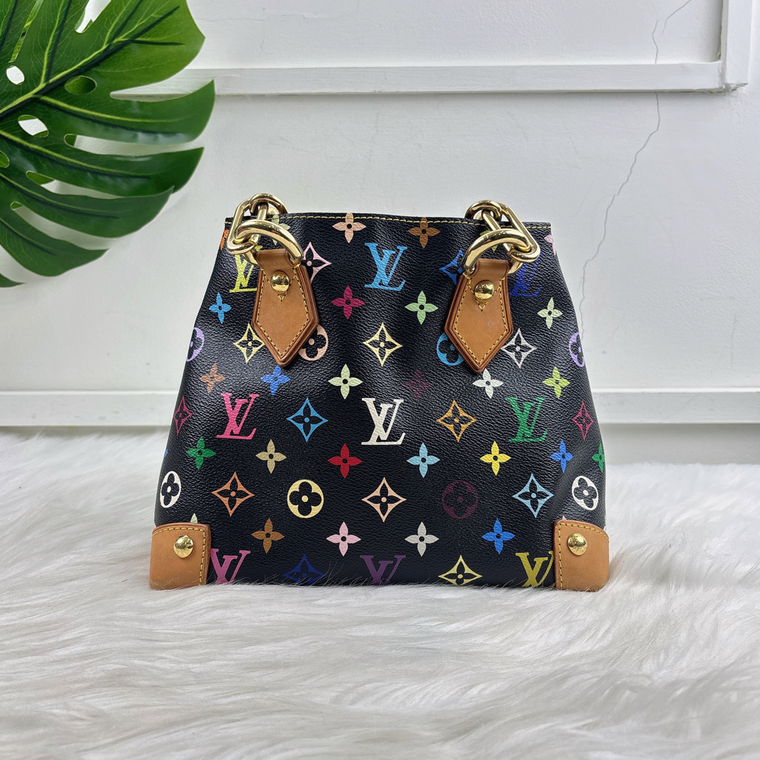 95新 LouisVuitton/路易威登 黑三彩手提包