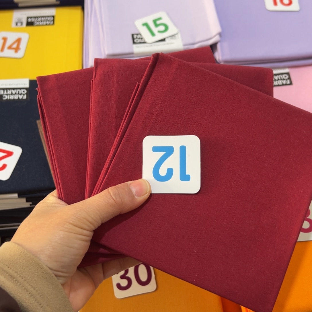 棉3片纯棉品牌小布块45.50厘米一片复古红