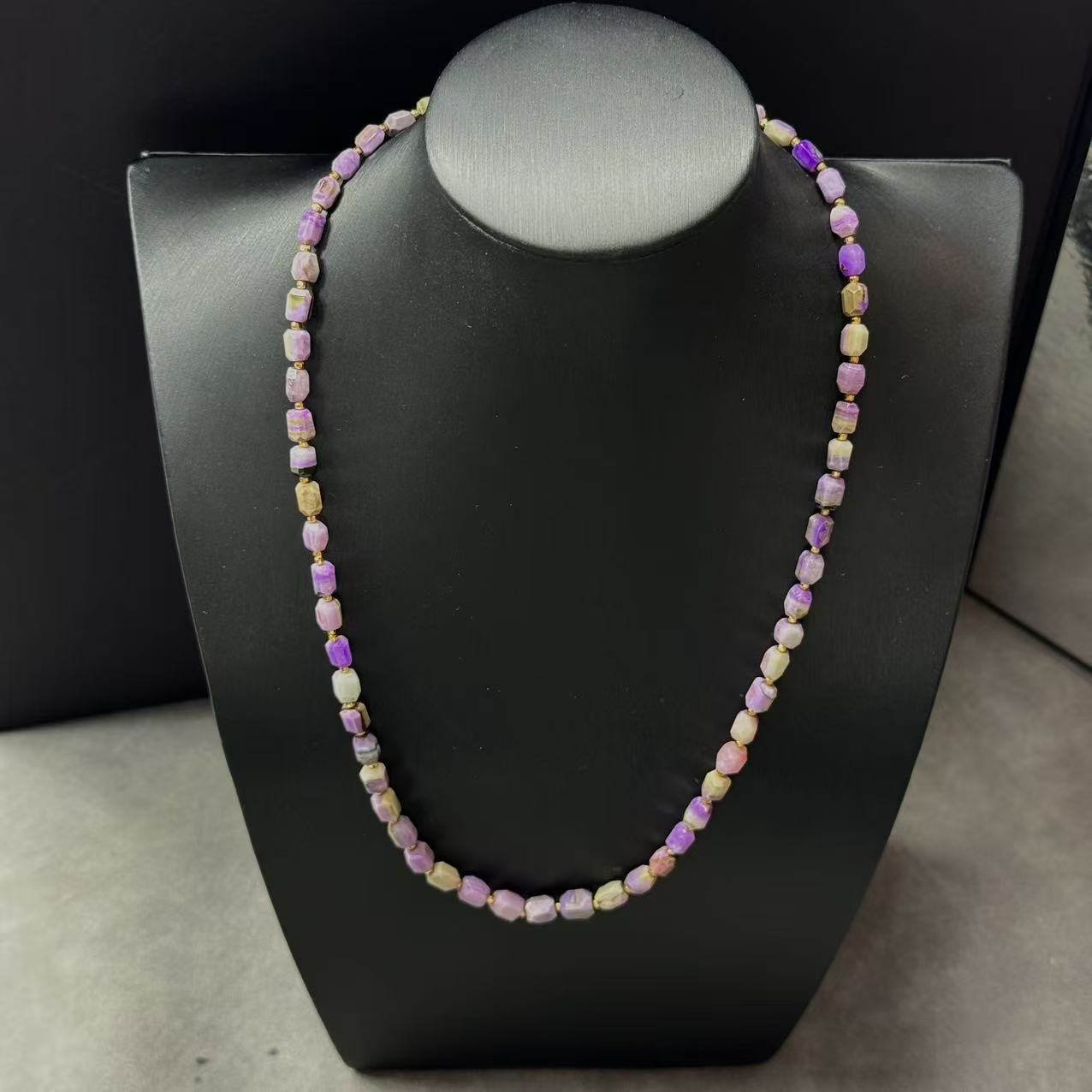 老四精选 舒俱来南非老料冰粉紫切面项链 多样性发其一