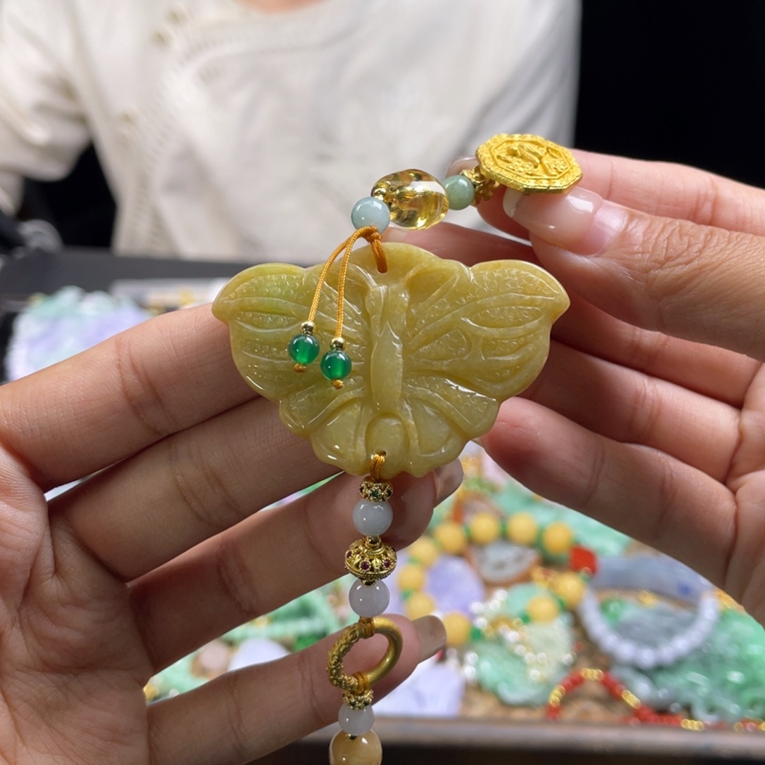 翡翠未镶嵌挂件代编织