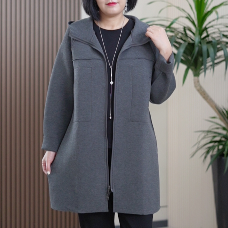 两面穿婴儿棉风衣女撞色设计连帽宽松大码显瘦柔软休闲空气层外套