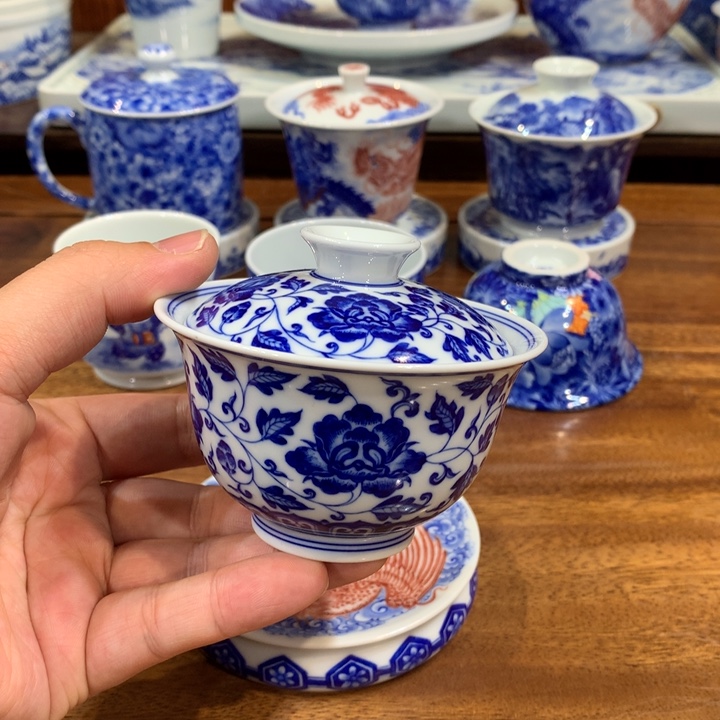 晓月柴窑 缠枝牡丹花