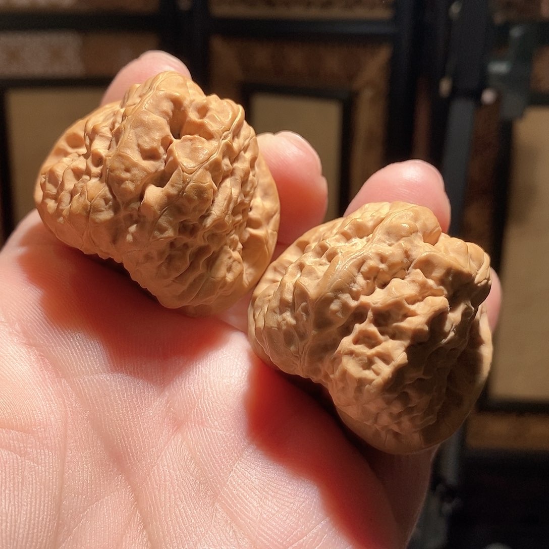 文玩核桃把件41边42肚蛤蟆头