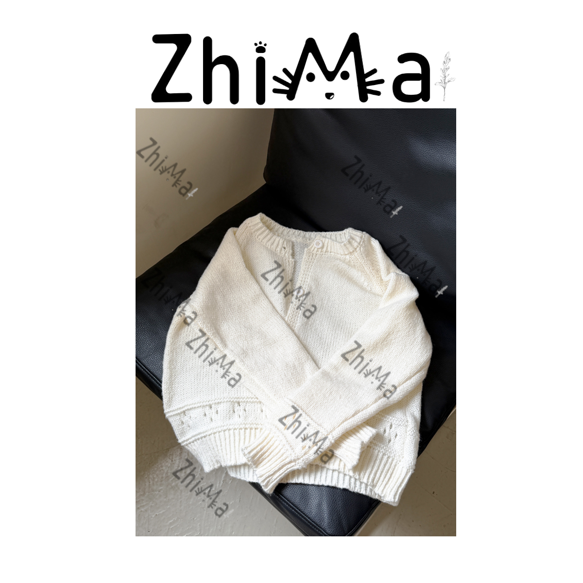 JKT ZHIMA 芝麻【风信白】开衫毛衣百搭宽松