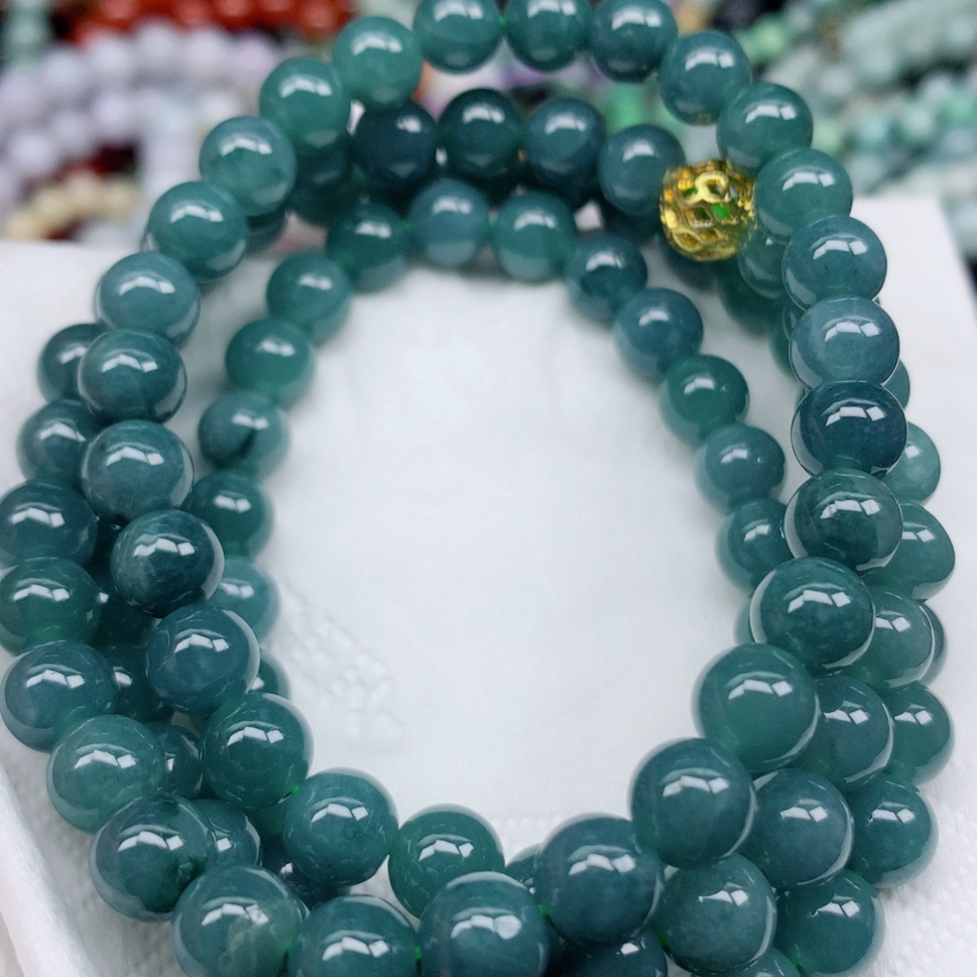 翡翠未镶嵌颈饰珠子翡翠