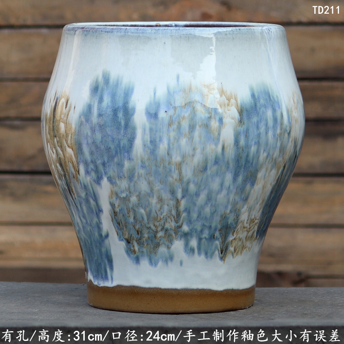 特大复古粗陶大口径透气花盆适合室内外三角梅多肉花卉盆栽TD211