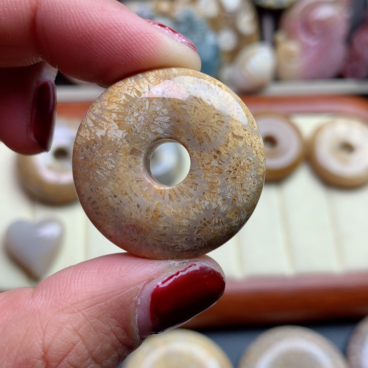 硅化珊瑚（珊瑚玉）颈饰未镶嵌