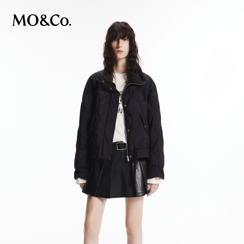【赵老板专属】MOCO秋充绒抽绳下摆拉链按扣鸭绒羽绒服MBD3EINT09