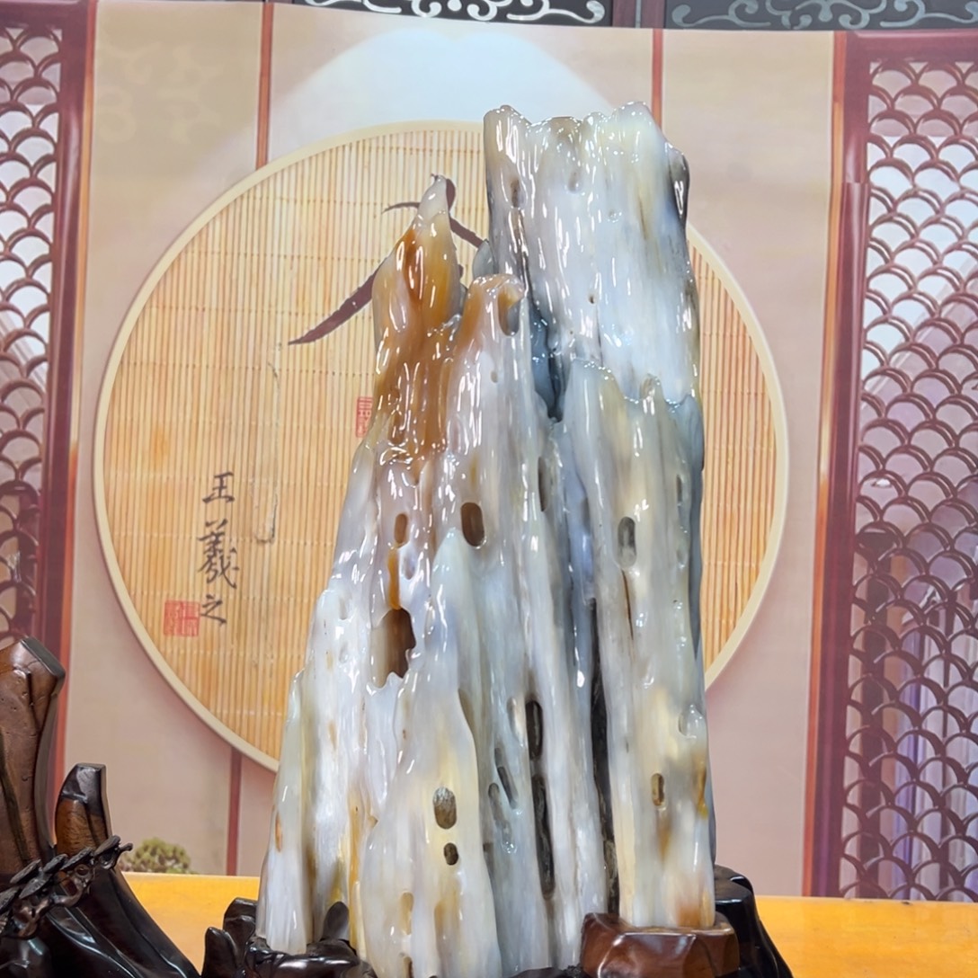 硅化玉（树化玉）未镶嵌摆件