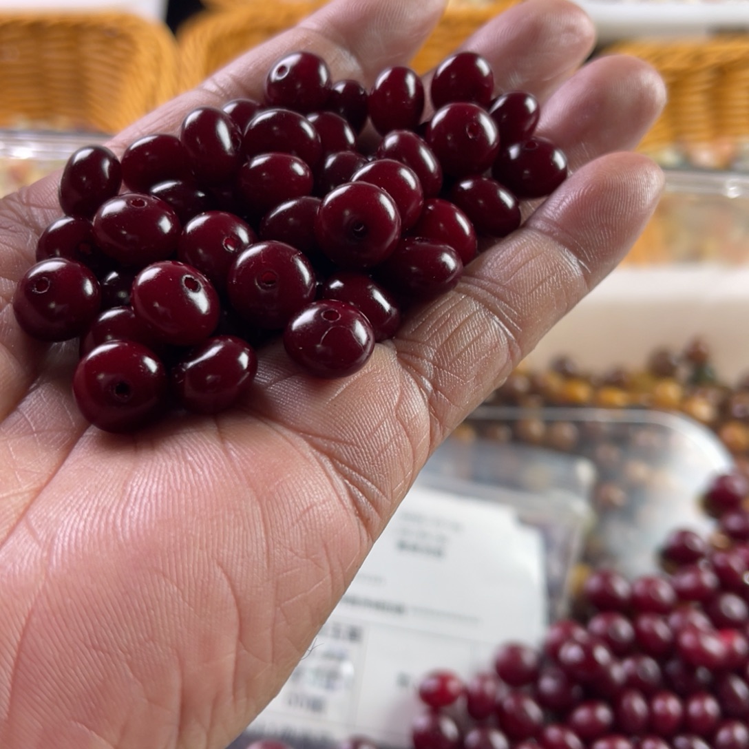 吊坠白玉菩提11-7车厘子算盘200颗