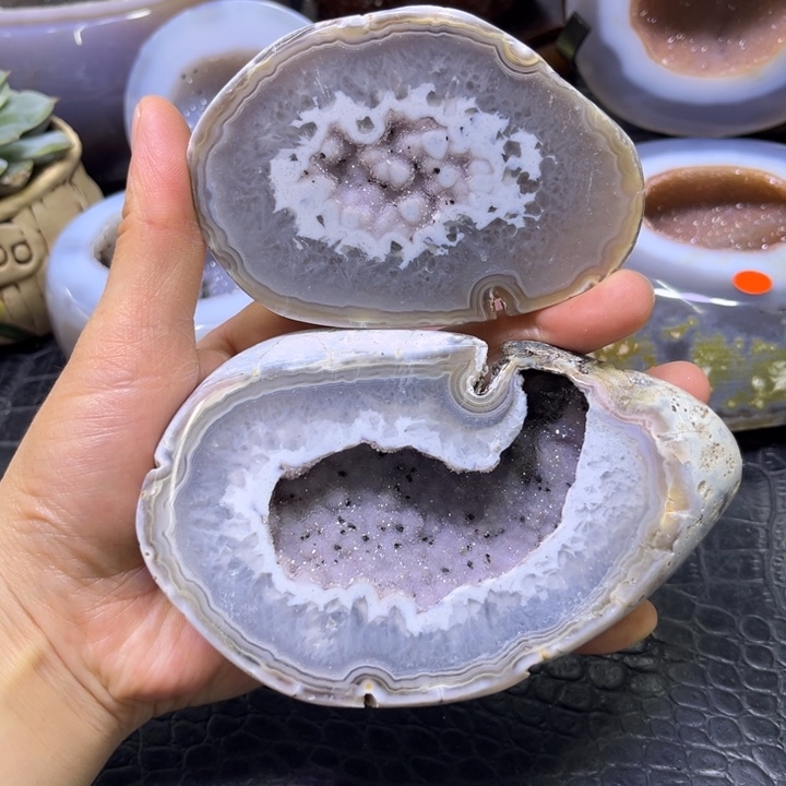 未镶嵌珠宝半成品水晶紫软盆