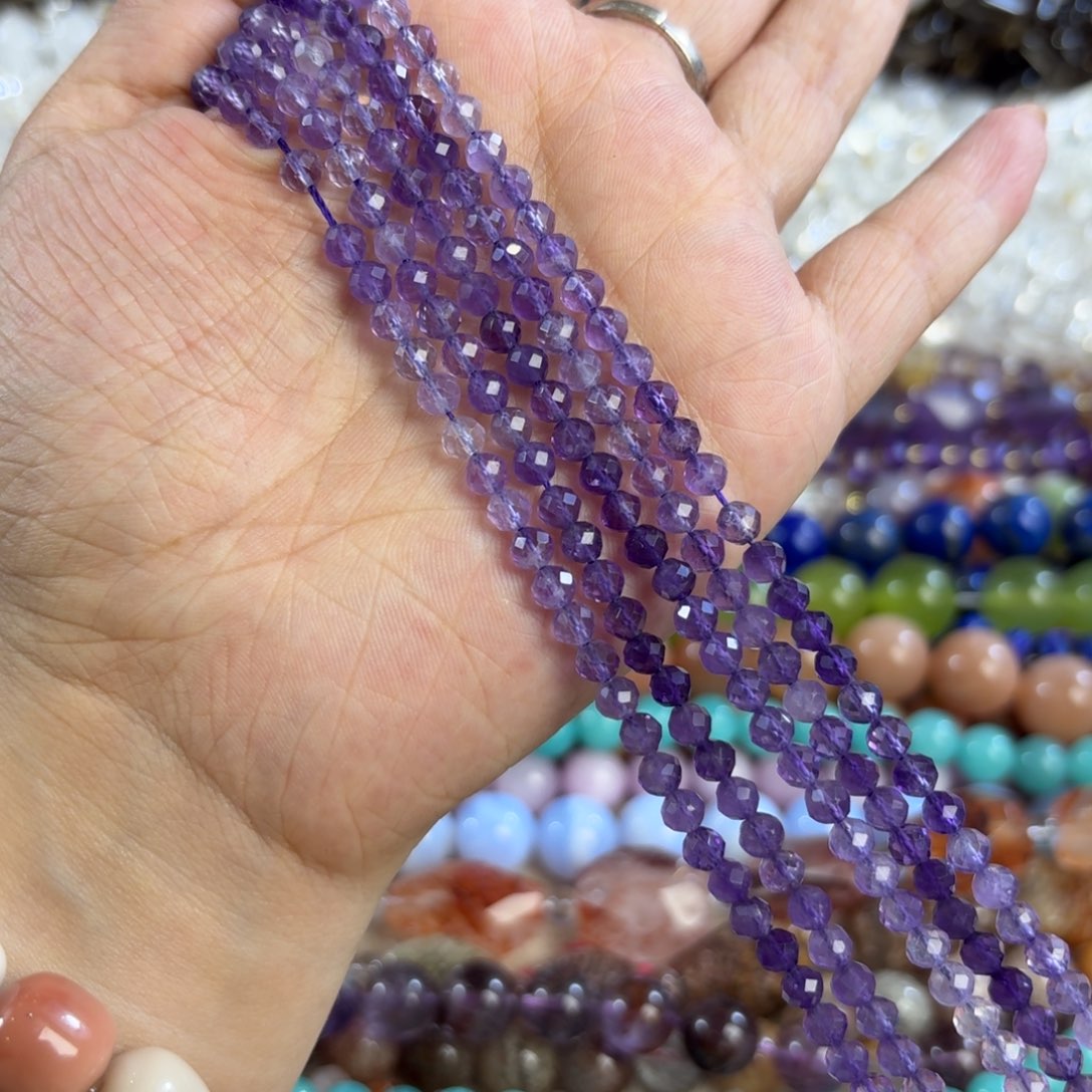 玛瑙/玉髓未镶嵌珠宝半成品紫水钻切卡4