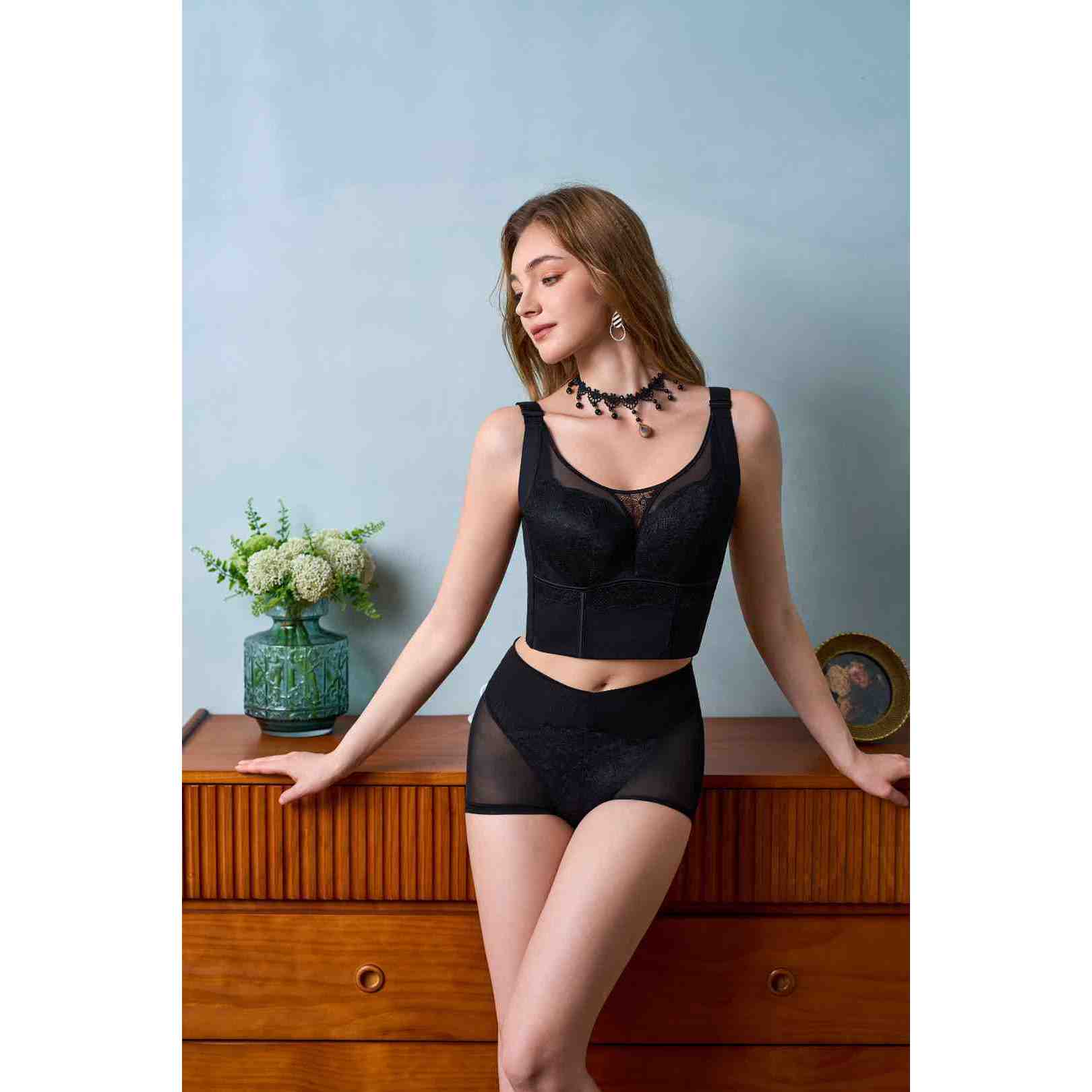 大胸显小收副乳女士内衣舒适调整型内衣非海绵超薄杯内衣3198