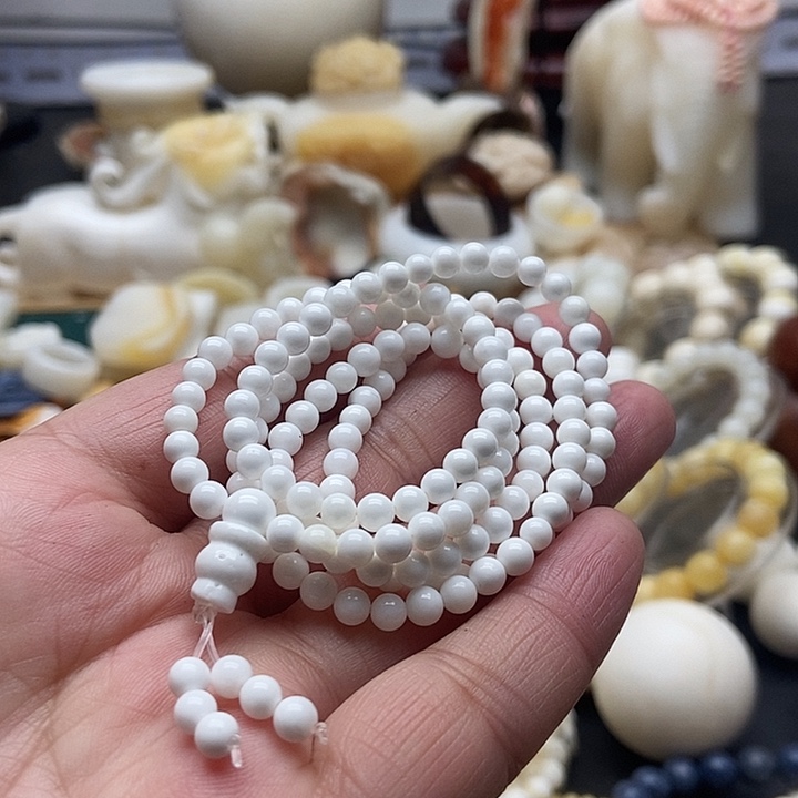 非金属贝壳全白通货0.4多圈