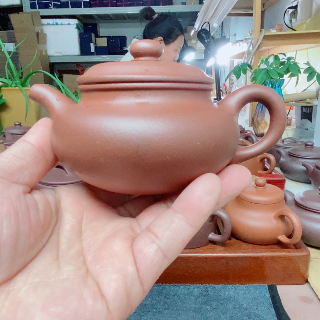 紫砂茶壶底漕青零添加仿古壶瑕不是半手工壶假一赔十