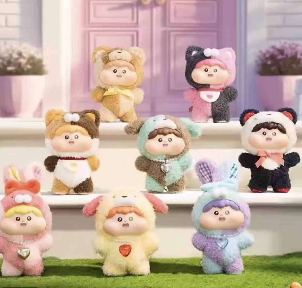 肉球棉花糖小宝搪胶毛绒一代盲盒可爱玩偶公仔挂件