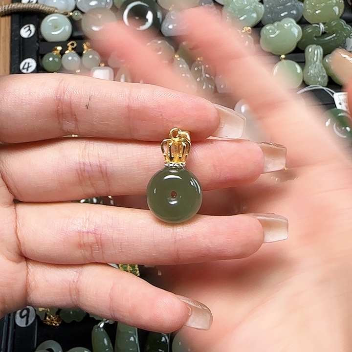 和田玉银S925镶嵌颈饰