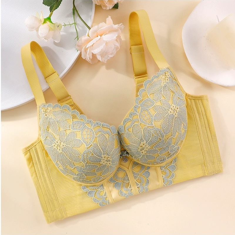 98176A舒适防下垂侧收调整型文胸内衣薄款蕾丝按摩性感高档女士