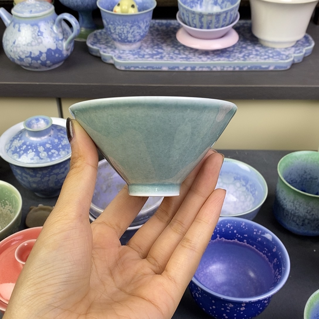 景德镇高温颜色釉斗笠